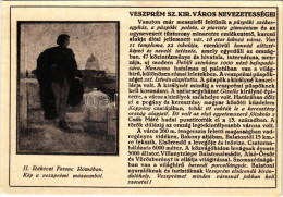 * T2 II. Rákóczi Ferenc 17 évesen Rómában (1693-ban) Kép A Veszprémi Múzeumból. Farkasfalvi Kornél Kiadása / Francis II  - Ohne Zuordnung