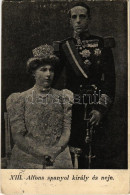 T2/T3 1909 XIII. Alfonz Spanyol Király és Neje / Alfonso XIII, King Of Spain And Victoria Eugenie Of Battenberg, Queen O - Sin Clasificación