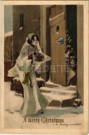 T2/T3 1913 A Merry Christmas. Christmas Greeting Art Postcard With Children S: Havby (kis Szakadás / Small Tear) - Non Classés