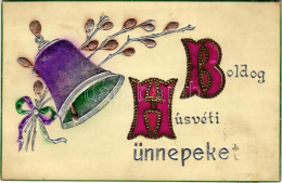 T2/T3 Boldog Húsvéti ünnepeket / Easter Greeting Art Postcard. Emb. (fl) - Zonder Classificatie