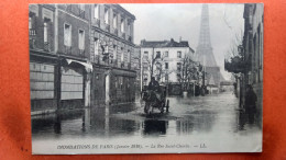 CPA (75) Inondations De Paris.1910. La Rue Saint Charles.  (7A.880) - De Overstroming Van 1910