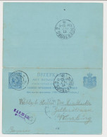 Briefkaart G. 30 Boxtel - Wurzburg Duitsland 1895 - Postwaardestukken
