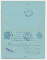 Briefkaart G. 30 Boxtel - Wurzburg Duitsland 1895 - Interi Postali