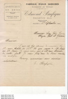 FABRIQUE D'EAUX GAZEUSES EDMOND PAUFIQUE À FELLETIN CREUSE   ........... CORRESPONDANCE COMMERCIALE DE 1922 - Lebensmittel