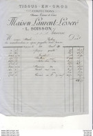 MAISON LAURENT-LESSERÉ.....L.SOISSON À AUXERRE..TISSUS EN GROS .... FACTURE DE 1941 ..... PLUMES LAINES ET CRINS - Old Professions