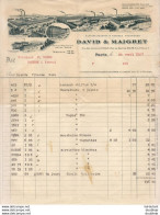 FILATURE DE COTON DAVID & MAIGRET à PARIS Rue Du Sentier, Des Jeûneurs Et St Fiacre      ...   FACTURE DE 1907 - Textile & Clothing
