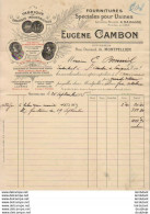 GRAISSES INDUSTRIELLES EUGENE CAMBON à MONTPELLIER  ( HERAULT ) .......... FACTURE  DE 1925 - Sonstige & Ohne Zuordnung