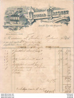 FAÇONNIER DE CONFECTIONS OSWALD MACQUET  À AMIENS  RUE DES SERGENTS  .......... FACTURE DE 1897 - Kleidung & Textil