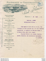 MATÉRIAUX DE CONSTRUCTION PAUL BLAISE À NANCY   .......... CORRESPONDANCE COMMERCIALE DE 1912 - Autres & Non Classés