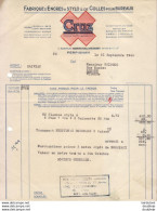 CRUZ.....PERPIGNAN .... FACTURE DE 1944  ....FABRIQUE D'ENCRES A STYLO - Imprenta & Papelería