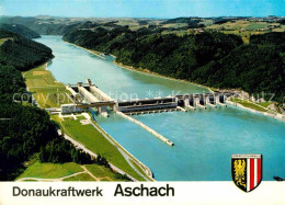 72714512 Aschach Donau Donaukraftwerk Fliegeraufnahme Aschach An Der Donau - Other & Unclassified