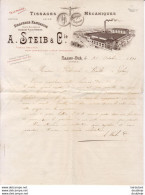 TISSAGES MÉCANIQUES A.STEIB & Cie à SAINT DIÉ      ...  CORRESPONDANCE COMMERCIALE DE 1899 - Kleidung & Textil