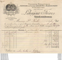 TISSAGE MÉCANIQUE LEHUJEUR FRÈRES à CONDÉ SUR NOIREAU    .......... FACTURE  DE 1906 - Textile & Vestimentaire