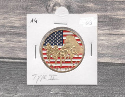 Médaille Souvenirs&Patrimoine : Omaha Beach - Version II (couleur Or) - Otros & Sin Clasificación