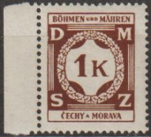 10/ Pof. SL 6, Dark Brown, Border Stamp - Ongebruikt