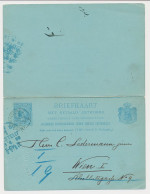 Briefkaart G. 30 Leiden - Wenen Oostenrijk 1893 - Postwaardestukken