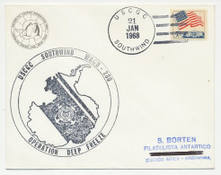 Cover / Postmark USA 1968 Antarctic Expedition - Expediciones árticas