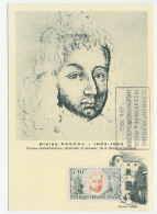 Maximum Card France 1962 Blaise Pascal - Mathematician - Altri & Non Classificati