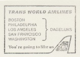 Meter Cut Netherlands 1983 Trans Worls Airlines - Boston - LA - Washington - San Francisco - Airplanes