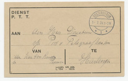 Dienst PTT Oosterbierum - Harlingen 1924 - Betr. Dienst Pet - Unclassified
