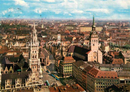 72714419 Muenchen Blick Von Der Frauenkirche Auf Rathaus Und St. Peter Muenchen - München