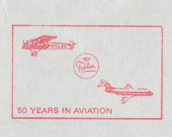 Meter Cover Netherlands 1969 Fokker - 50 Years In Aviaton - Avions