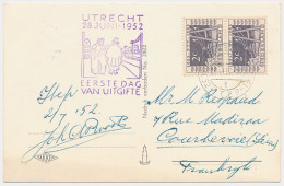 FDC / 1e Dag Em. Rijkstelegraaf 1952 - Stempel ITEP - Ohne Zuordnung