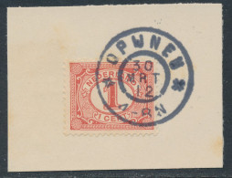 Grootrondstempel Opijnen 1912 - Poststempels/ Marcofilie