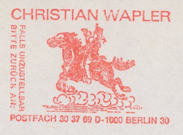 Meter Cut Germany 1984 Herald - Mail Man - Horse - Autres & Non Classés