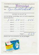 Em. Statuut 1969 Port Specificatie Formulier Bloemendaal - Non Classés