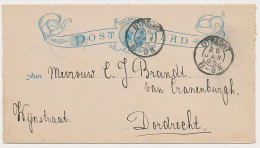 Postblad G. 2 A Utrecht - Dordrecht 1895 - Interi Postali