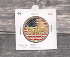 Médaille Souvenirs&Patrimoine : Omaha Beach - Version III (couleur Or) - Andere & Zonder Classificatie