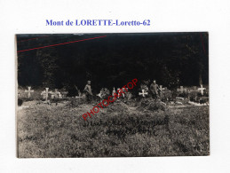 Mont De LORETTE-62-Cimetiere-Tombes-CARTE PHOTO Allemande-GUERRE 14-18-1 WK-MILITARIA- - Cimetières Militaires