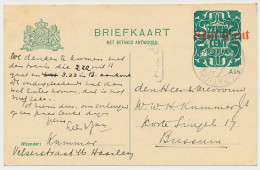 Briefkaart G. 184 V-krt. Haarlem - Bussum 1921 - Entiers Postaux