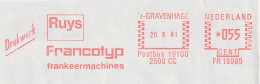 Meter Cover Netherlands 1981 Francotyp - The Hague - Machine Labels [ATM]