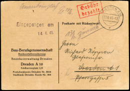SBZ - Ostsachsen, 1945, Brief - Altri & Non Classificati