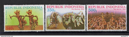INDONESIE 1986 - Tari Lekong Kraton Tari Barong Tari Kecak LOT N°1267 1268 1269 NEUF** MNH ! - Indonésie