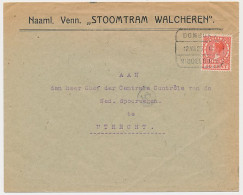 Treinblokstempel : Domburg - Middelburg C 1926 ( NV Stoomtram ) - Non Classés