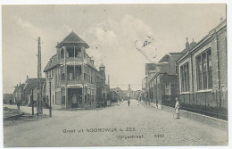 Prentbriefkaart Noordwijk A. Zee - Dorpsstraat 1913 - Other & Unclassified