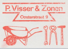 Meter Cut Netherlands 1970 Wheelbarrow - Hammer - Wrench - Pincers - Sonstige & Ohne Zuordnung