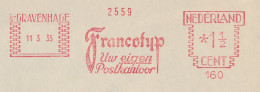 Meter Cover Netherlands 1935 Francotyp - The Hague - Viñetas De Franqueo [ATM]