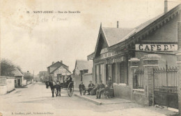 27 Saint André De L'eure  Rue De Damville  Café De La Gare - Autres & Non Classés