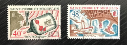 Lot De 2 Timbres Oblitérés Saint Pierre Et Miquelon 1967 Yt N° 377 À 378 - Oblitérés