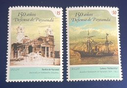 Uruguay 2015 Battle Of Paysandu, 150 Anniversary, Set Of 2, Sc 2499, Y 2718/9, MNH. - Uruguay