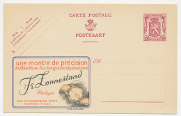 Publibel - Postal Stationery Belgium 1946 Watch - Horlogerie