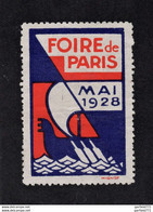VIGNETTE : Foire De PARIS Mai 1928 - Sonstige & Ohne Zuordnung