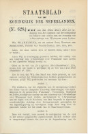 Staatsblad 1921 : Spoorlijn S Gravenhage - Wassenaar - Leiden - Historical Documents