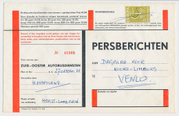 Horst - Venlo 1966 - Persbericht Z.O. Autobusdienst - Ohne Zuordnung