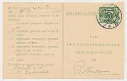 Arbeidslijst G. 19 Locaal Te Rotterdam 1941 - Entiers Postaux