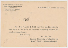 Firma Briefkaart Krommenie 1904 - Vernis En Stoommetaaldrukkerij - Ohne Zuordnung